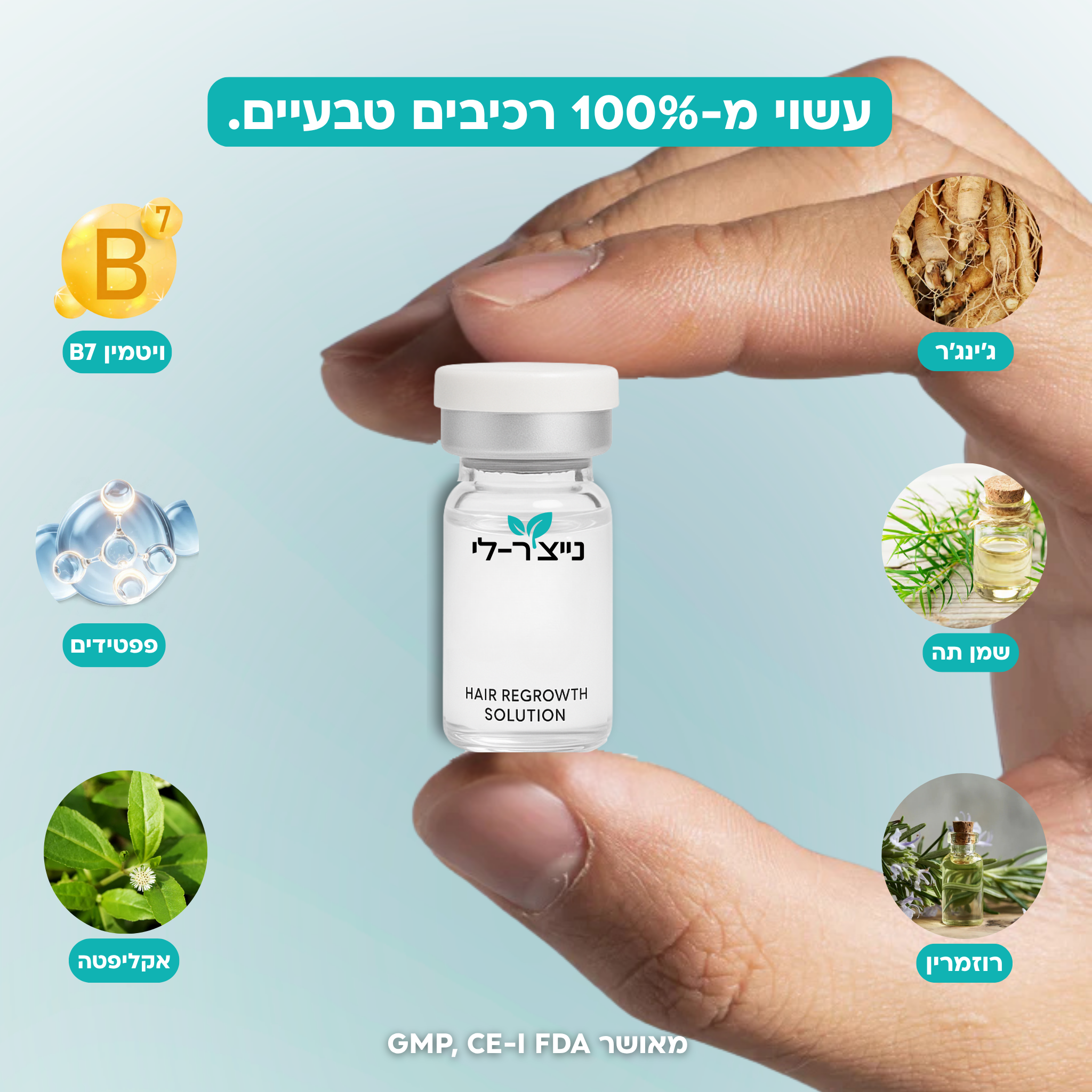 נייצ'ר לי - ערכה לטיפול ושיקום נשירת שיער